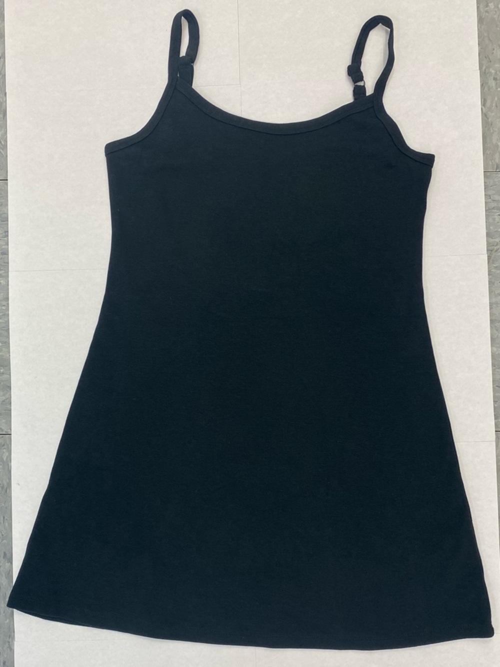 Women's Black A-Line Spaghetti Strap Tank Top